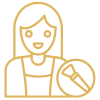 A minimalist illustration of a person with a light outline and a circular diagram, symbolizing health and wellness concepts.